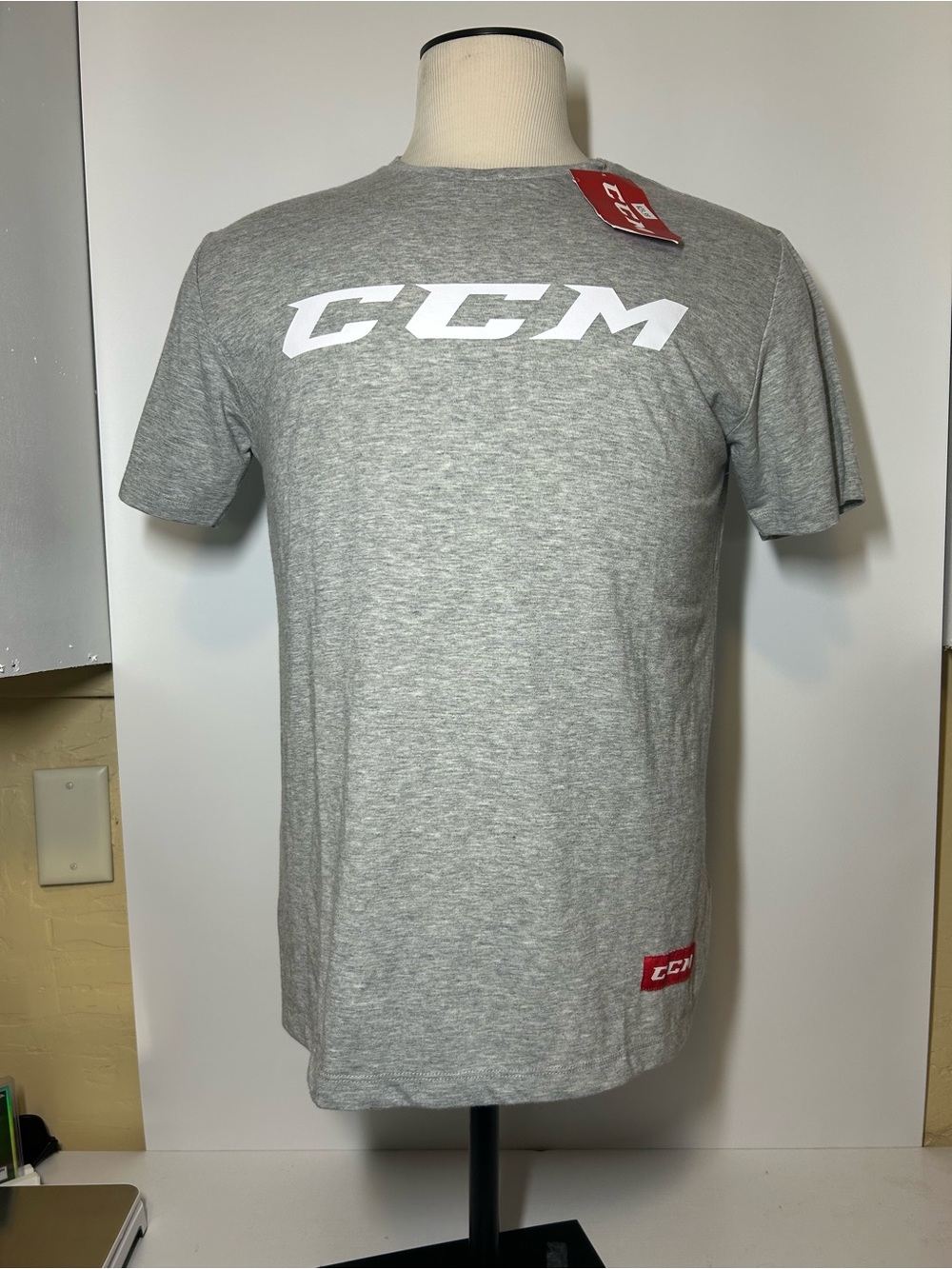 CCM Gray Short-Sleeve Logo Tee